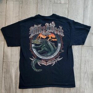 Daytona Beach Florida Bike Week 2011 Men's Black T-Shirt‎ Large